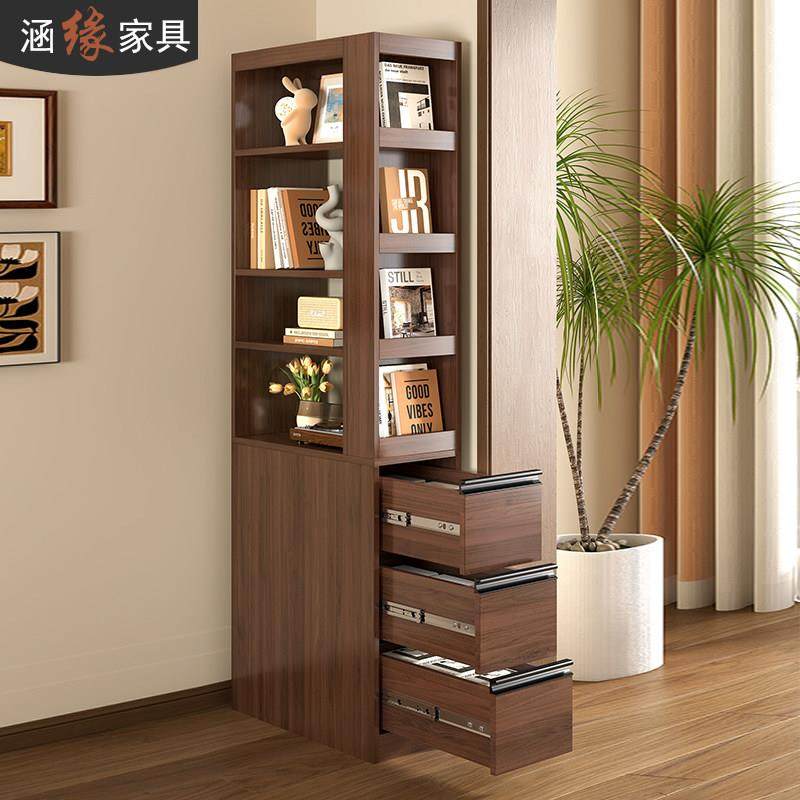 极窄夹缝书柜收纳柜一体角柜客厅沙发侧边柜落地转角书架7F106,淘宝优惠券,粉丝福利购,淘宝优惠卷