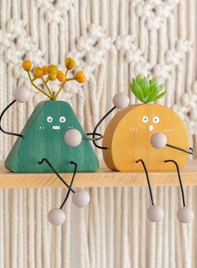 阿楹 客厅家居柜子吊脚娃娃摆件幼儿园儿童床头厨房多巴胺小装饰