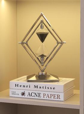 创意几何时间沙漏计时器摆件轻奢软装高级感小众办公室书房装饰品