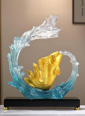 风水奇锦鲤带来财富宝葫芦桌面摆件入口入口客厅酒柜摆件乔迁礼品