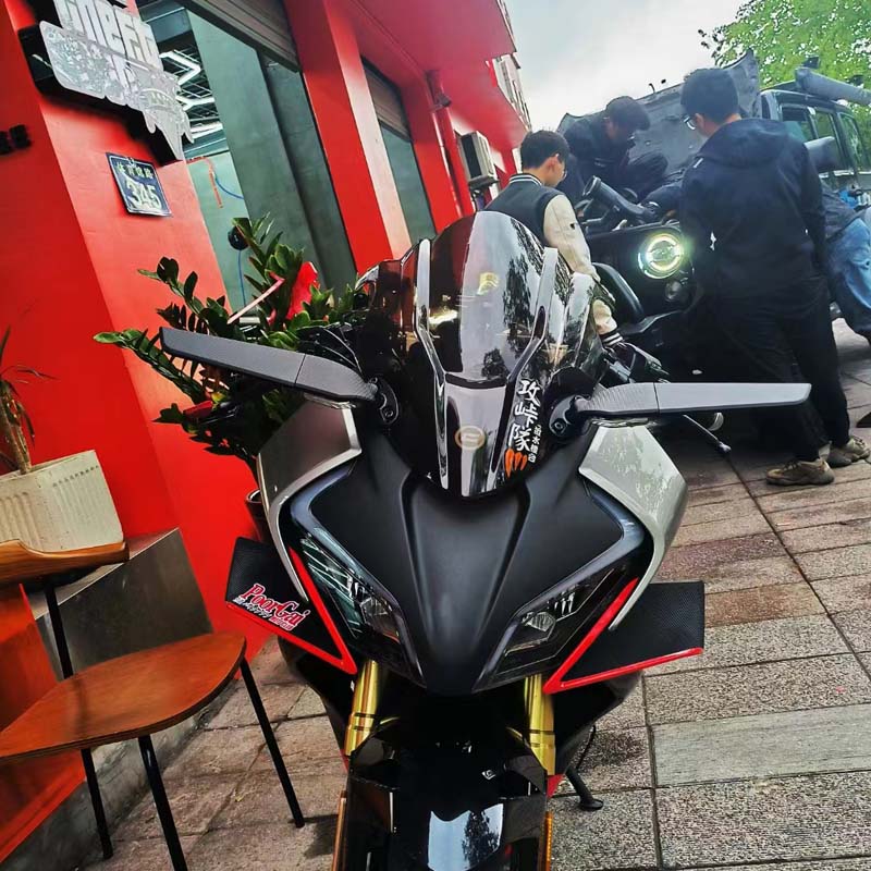适用春风450SR 250赛600 350 RC401摩托跑车定风翼后视镜改装配件 - 图0