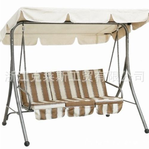 秋千椅吊椅双人带篷天井现代简约布艺铁艺户外花园休闲家装建材 - 图3