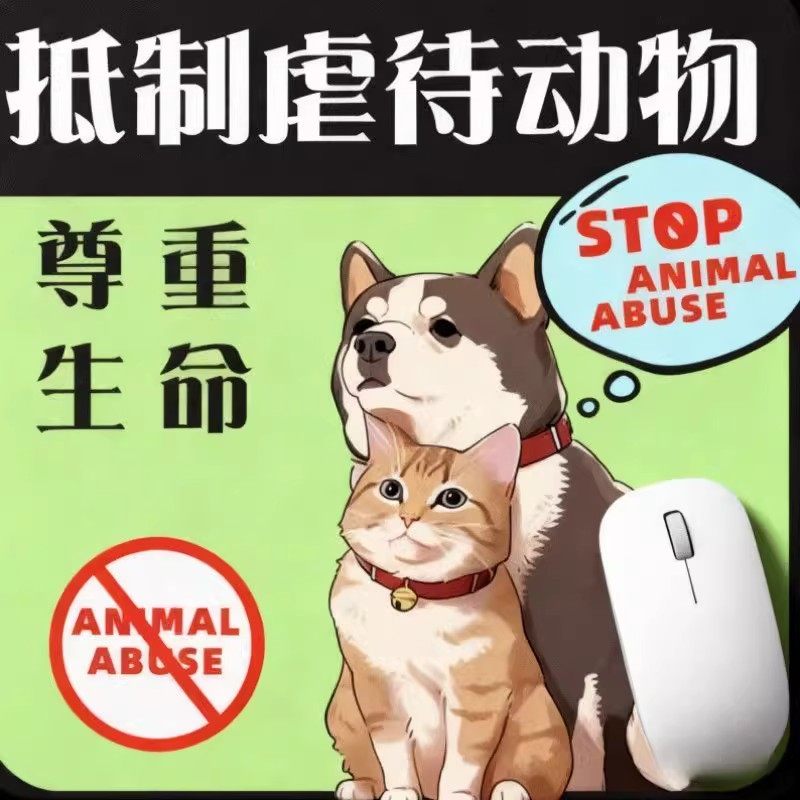 卡通动物保护鼠标垫可爱猫咪狗狗办公桌垫小号23cm创意保护动物,淘宝优惠券,粉丝福利购,淘宝优惠卷