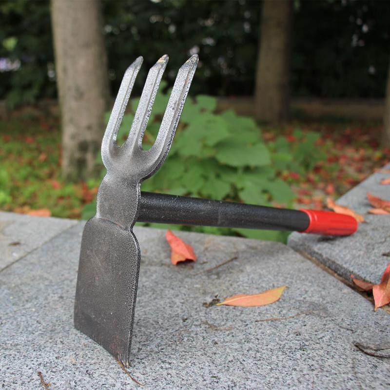 厂家直销两用锄头 园艺种花种菜 三齿耙子小锄头短柄园林农用工具,淘宝优惠券,粉丝福利购,淘宝优惠卷