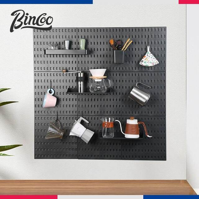 Bincoo coffee storage hole plate display rack without punching storage rack set multi-function storage rack partition
