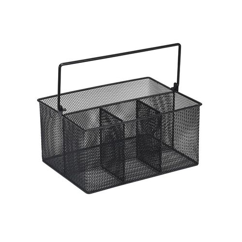 金属提篮收纳筐桌面收纳盒多分格篮厨房料瓶整理器铁线收纳篮 - 图2