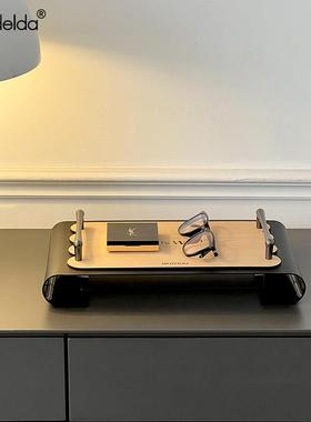 Mandelda现代轻奢桌面收纳架入户玄关置物架托盘摆件装饰酒柜饰品