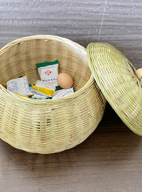 茶叶罐竹编收纳盒纯手工竹制品