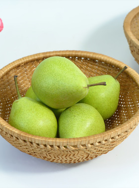 烟熏竹编馒头筐圆簸箕防虫竹制品
