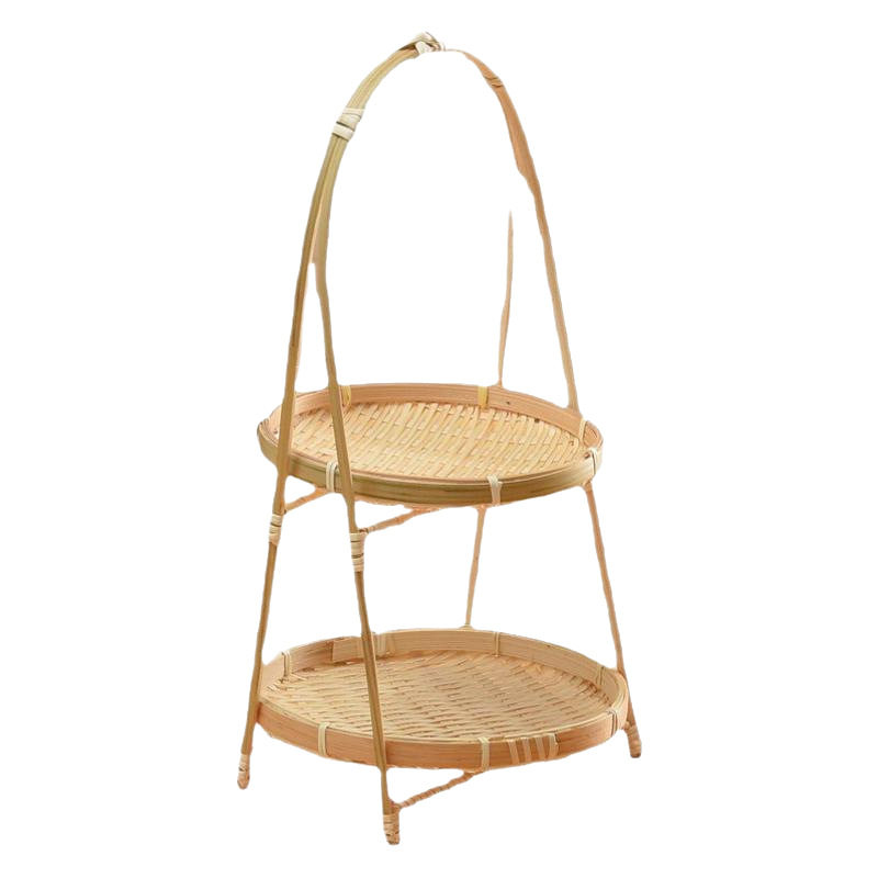 严选竹编小提篮摆件藤编多层架茶点提手点心盘水果篮托盘火锅盛菜,淘宝优惠券,粉丝福利购,淘宝优惠卷