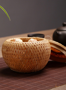 竹制品手工竹编沱茶盒茶叶罐包装