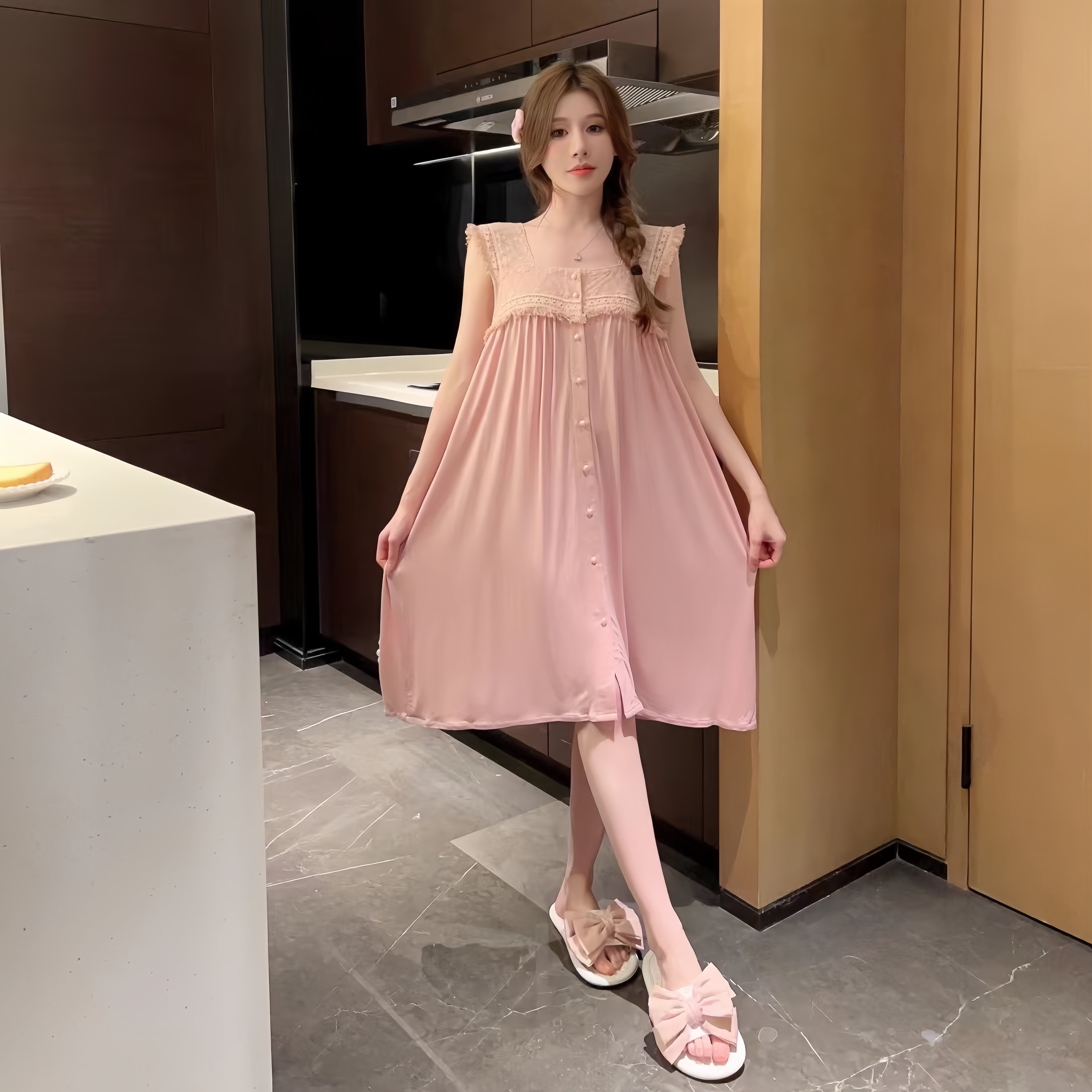 夏季2026新款休闲可爱显瘦短款高级感睡衣女家居服套装短袖可外穿