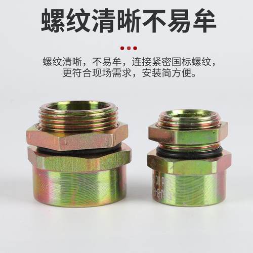 防爆穿板桥架接头电线缆接头镀锌钢管G3/4内外丝碳钢桥架连接管件 - 图1