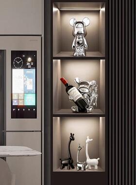 海贝海现代客厅酒柜装饰品摆件轻奢高档家居电视柜玻璃柜2025新款