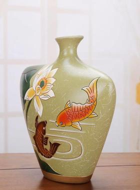 酒柜装饰品小众摆件现代客厅家居创意博古架摆设彩陶设计师艺术品