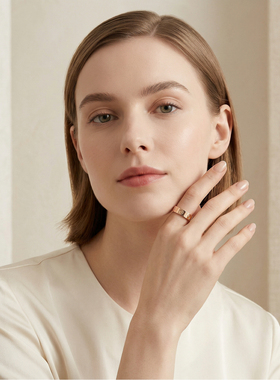 LOVE系列18K玫瑰金轻奢戒指对戒