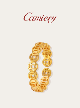 开口铜钱戒指超好看独特漂亮戒指