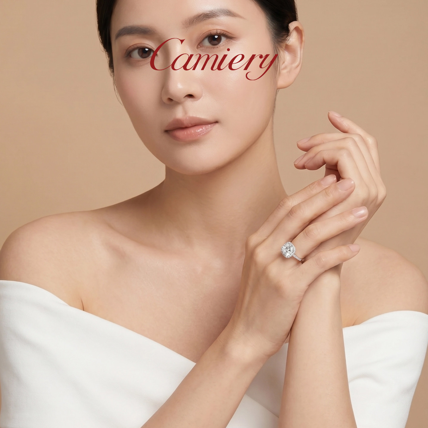 胖东来同款纯银S925莫桑钻石小方糖戒指女轻奢高级感开口小众设计
