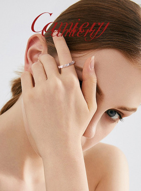 CAMIERY 时尚新款 鱼骨戒指手工小众设计款戒指 高级感不掉色戒指