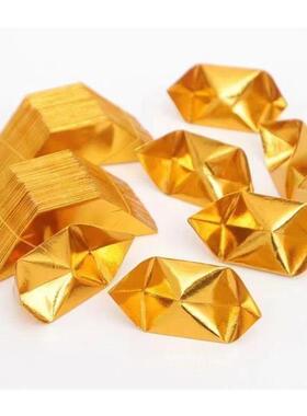 金元宝半成品银元宝手工折纸金纸锡箔纸加厚切角半成品元宝