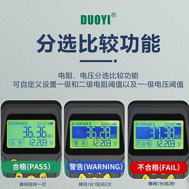 DY223 Automotive Battery Lithium Battery Performance Battery Internal Resistance Voltage High Accuracy Tester