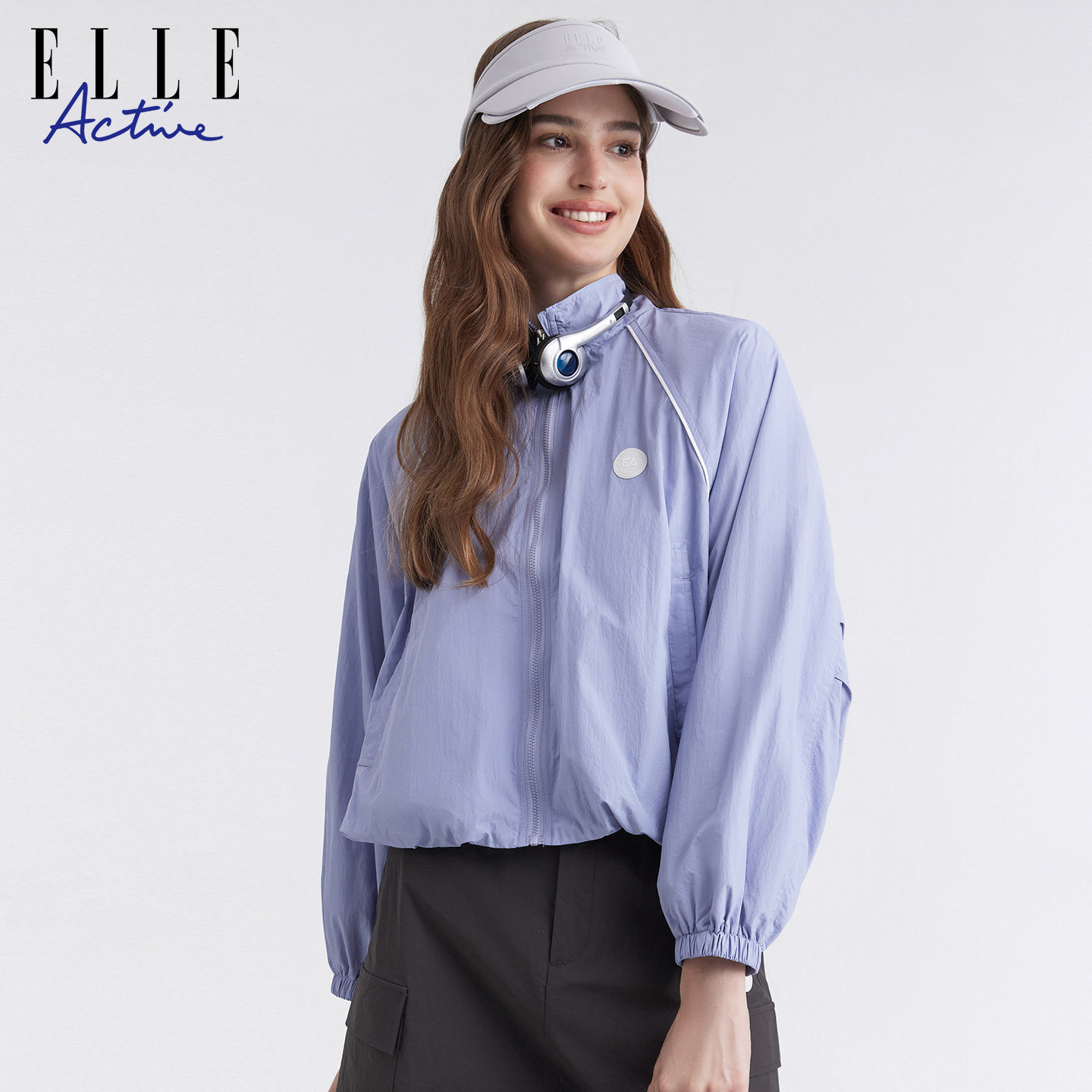 ELLE ACTIVE女装宽松短外套轻运动户外风26年春廓形立领上衣短款,淘宝优惠券,粉丝福利购,淘宝优惠卷