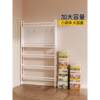 Perforated board storage rack behind the door ultra-thin iron bookshelf children's picture book rack floor-standing storage rack with narrow gap against the wall cabinet