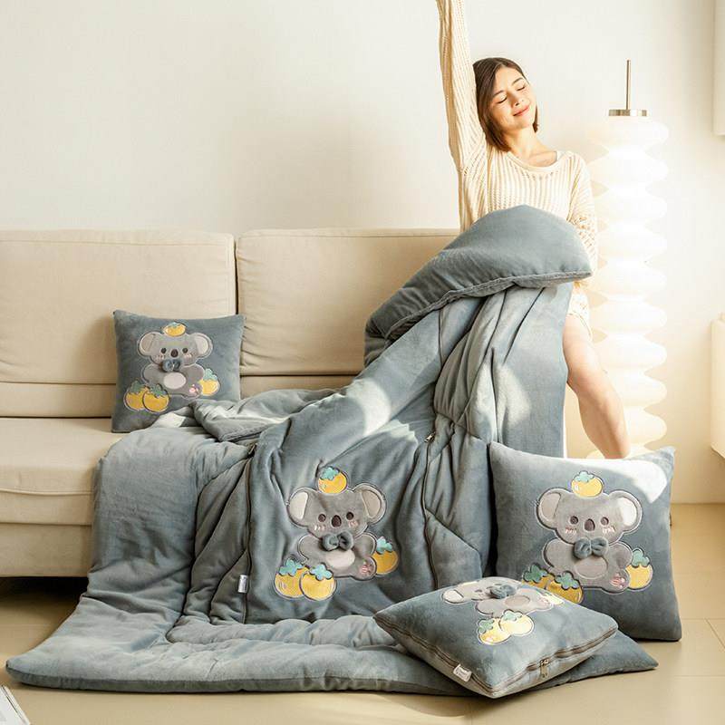 抱枕被子两用车载多功能高档枕头牛奶绒二合一车用加厚冬天空调被,淘宝优惠券,粉丝福利购,淘宝优惠卷