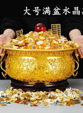 纯铜聚宝盆铜盆铜香炉居家办公室摆件装饰品如意聚宝盆开业礼品