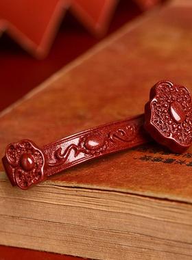 天然朱砂招财平安如意摆件家居客厅新房乔迁新居送朋友礼品玉如意