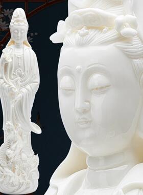 德化滴水观音佛像家装白瓷饰品家装饰品礼品工艺品
