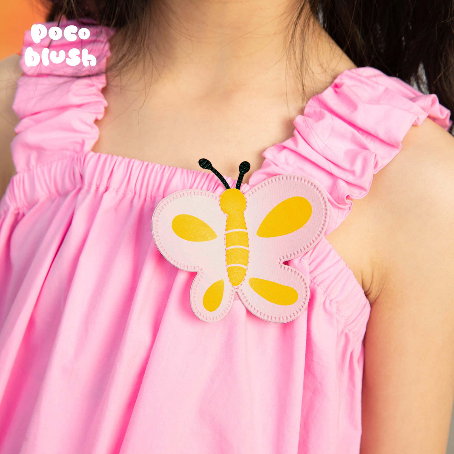 pocoblush原创设计夏日百花蝴蝶连衣裙女童装吊带裙全棉印花裙子,淘宝优惠券,粉丝福利购,淘宝优惠卷