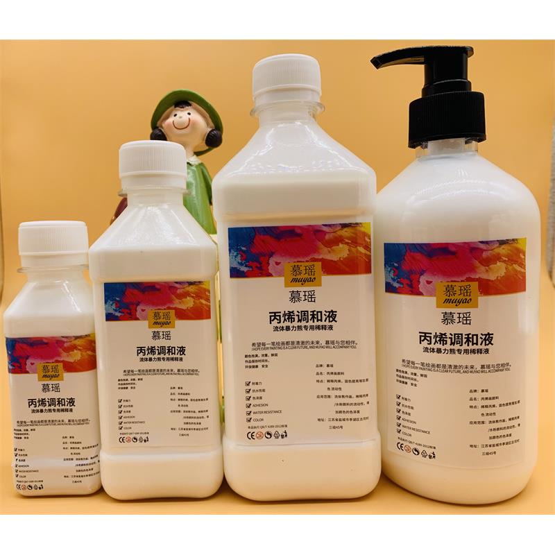 丙烯调和液 稀释丙烯颜料达到可喷绘效果 使用后不影响丙烯颜料自 - 图0