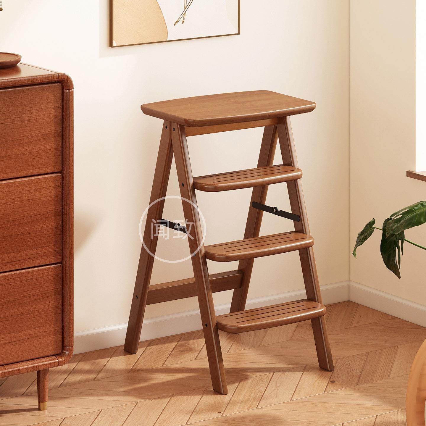 多功能梯凳两用厨房登高三步梯凳家用梯子凳子二合一可折叠阶梯凳,淘宝优惠券,粉丝福利购,淘宝优惠卷