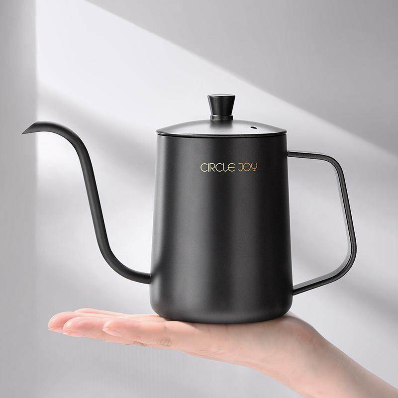 Circle Joy圆乐手冲咖啡壶304不锈钢带盖手冲壶家用迷你细长嘴壶,淘宝优惠券,粉丝福利购,淘宝优惠卷