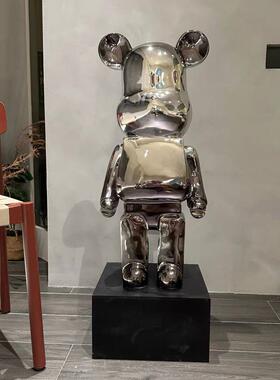 德式网红创意暴力熊落地大摆件客厅电视柜简约家居装饰电镀存钱罐