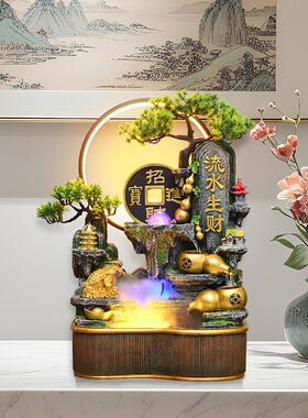办公室桌面流水摆件循环水风水轮招财客厅假山喷泉水景电视柜装饰