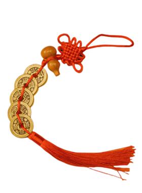五帝硬币正品铜币解说入口门厚五帝硬币挂件桃木葫芦车葫芦镇屋朱