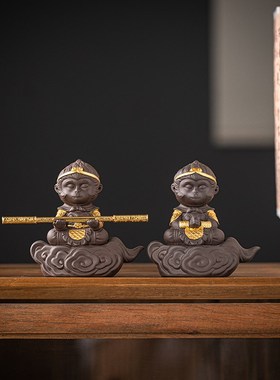 创意禅意斗战胜佛孙悟空齐天大圣猴子生肖猴桌面茶桌茶Z桌茶宠摆