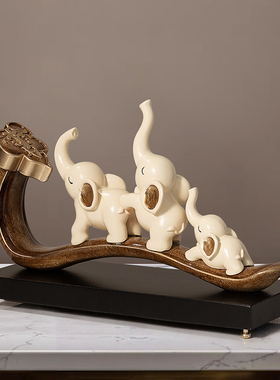 大象摆饰家居饰品k客厅招财电视柜酒柜装饰品轻奢高档办公室工艺