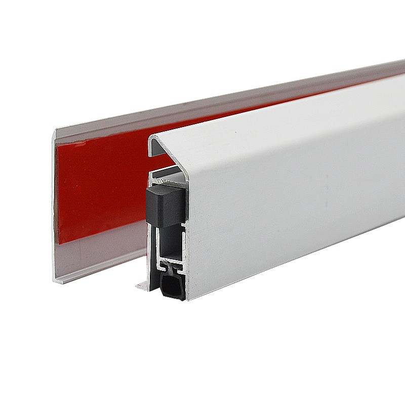 百密免打孔门底自动升降密封条明装铝合金木门缝隔U音防风房门酒 - 图3