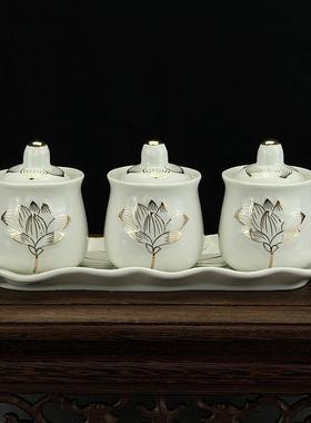 陶瓷供杯佛法僧供水杯观音杯仙家道家水杯三连杯酒杯财神杯大悲水