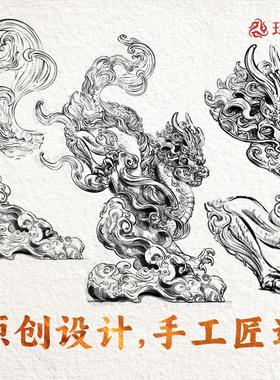 琢匠灵龙赐福生肖龙摆件吉祥物办公室桌面瑞兽装饰开业铜工艺礼品