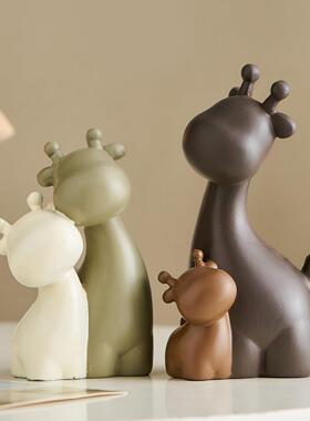 创意小鹿摆件玄关客厅电视柜酒柜办公室装饰品高级感小众乔迁送礼