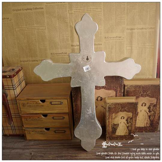 Church cross wall hanging ornaments, luxury religious wall ornaments, main interior ornaments made of resin