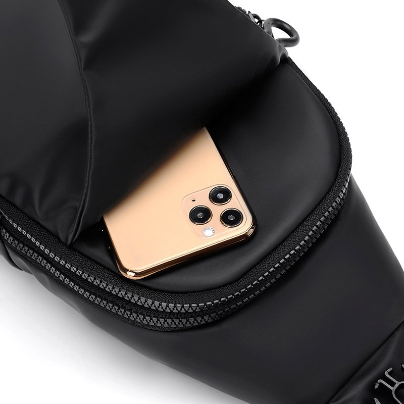 新款男士胸包时尚简约商务单肩包出差旅行耐磨斜挎包可印logo,淘宝优惠券,粉丝福利购,淘宝优惠卷