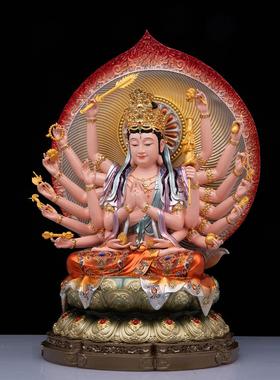 康盛准提佛母佛像树脂彩绘准提菩萨神像准提观音家用供奉佛堂摆件