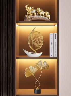 轻奢高档酒柜套装组合摆件客厅隔断层书房书架老板办公室墙面装饰