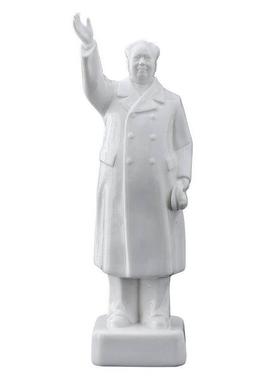 毛爷爷挥舞陶瓷雕像收藏饰品办公室客厅书房领导挥舞站雕像伟人饰