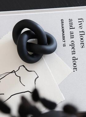 瑞典进口Cooee Design永恒结抽象艺术感摆件家居书架酒柜小装饰品